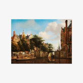 Amsterdam City View with Houses on the Herengracht and the old Haarlemmersluis by Jan van der Heyden - thumbnail_0_nf_66fdc6448213847b6f357afe